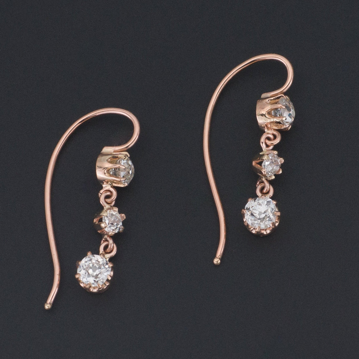 Antique Diamond Earrings | Diamond Earrings - Trademark Antiques
