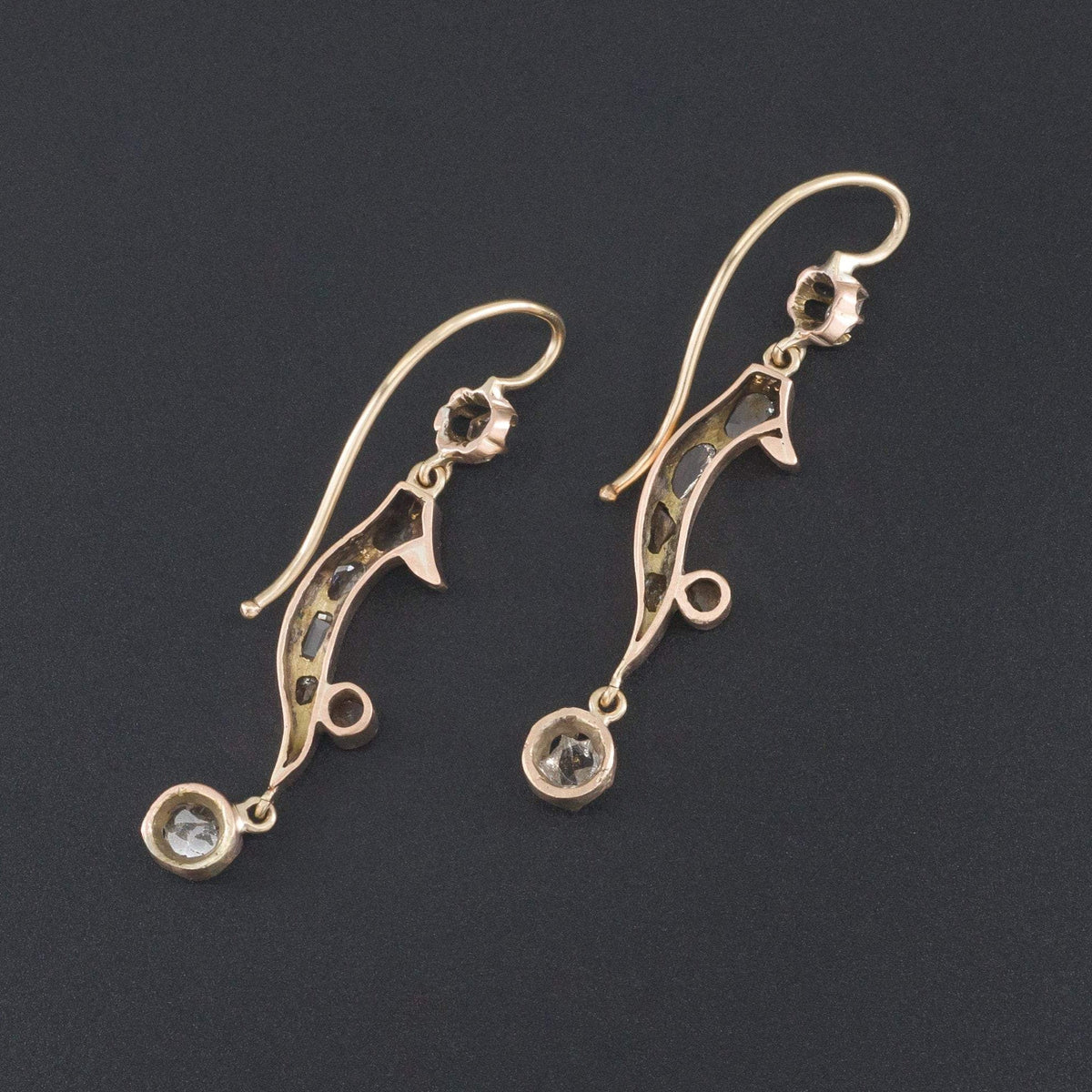 Antique Diamond Earrings | Pin Conversion Earrings - Trademark Antiques