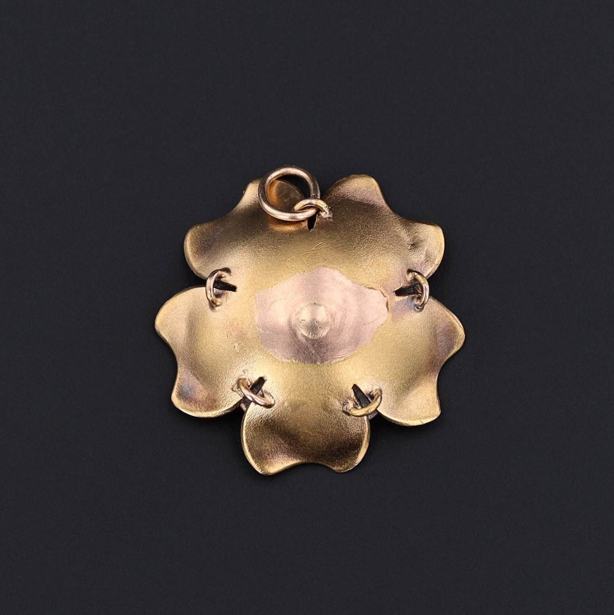 Antique Diamond Flower Conversion Pendant in 14k Gold - Trademark Antiques