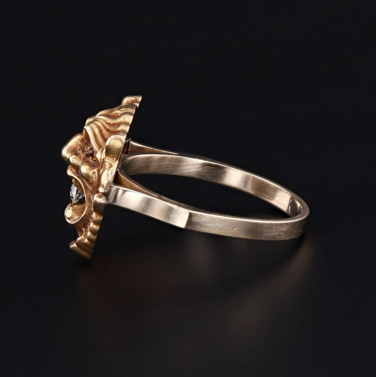 Antique Diamond Gargoyle Conversion Ring of 14k Gold - Trademark Antiques