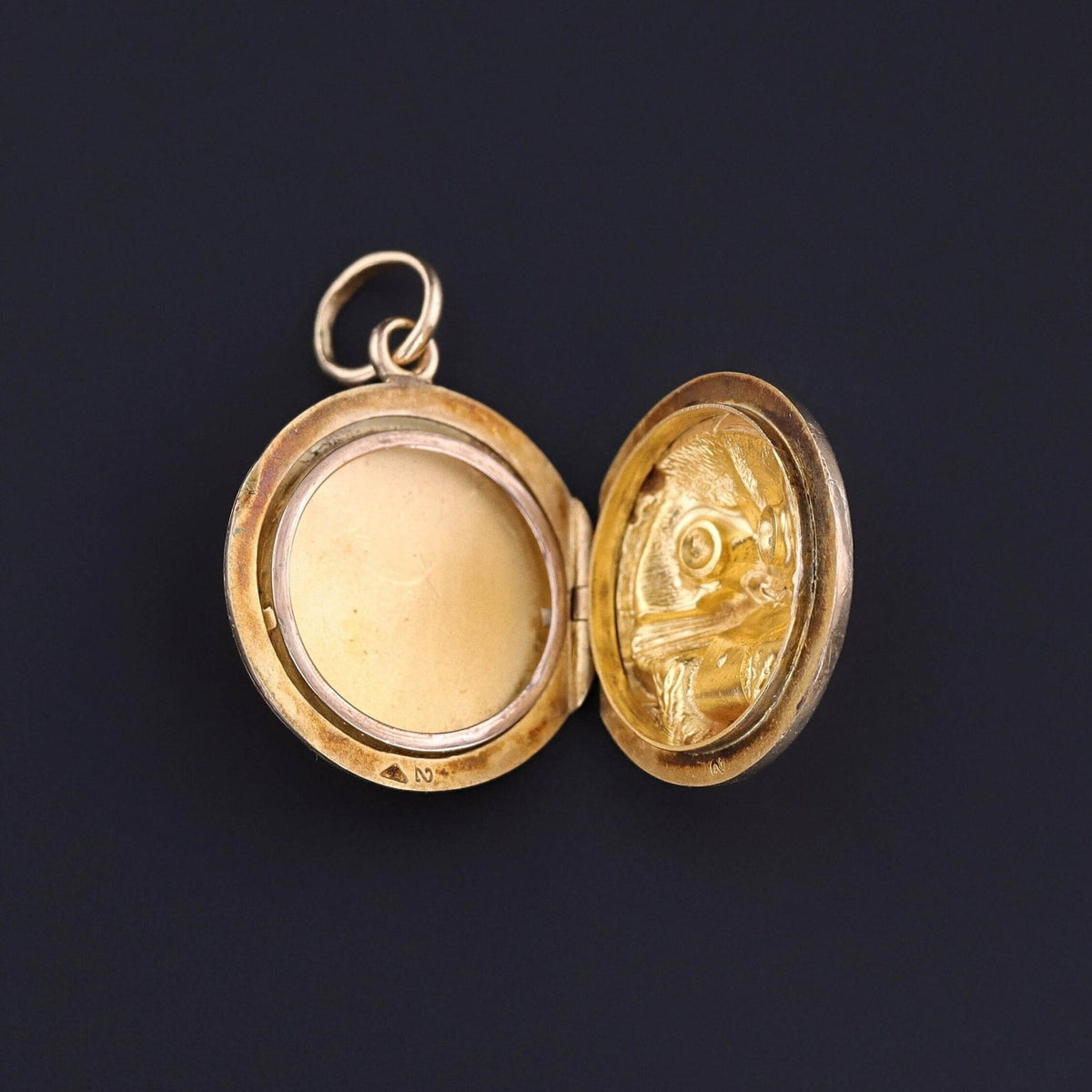 Antique Diamond Lion Locket of 10k Gold - Trademark Antiques