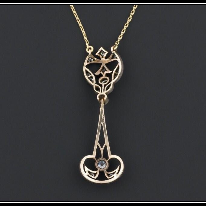 Antique Diamond Necklace | Diamond Bridal Necklace - Trademark Antiques