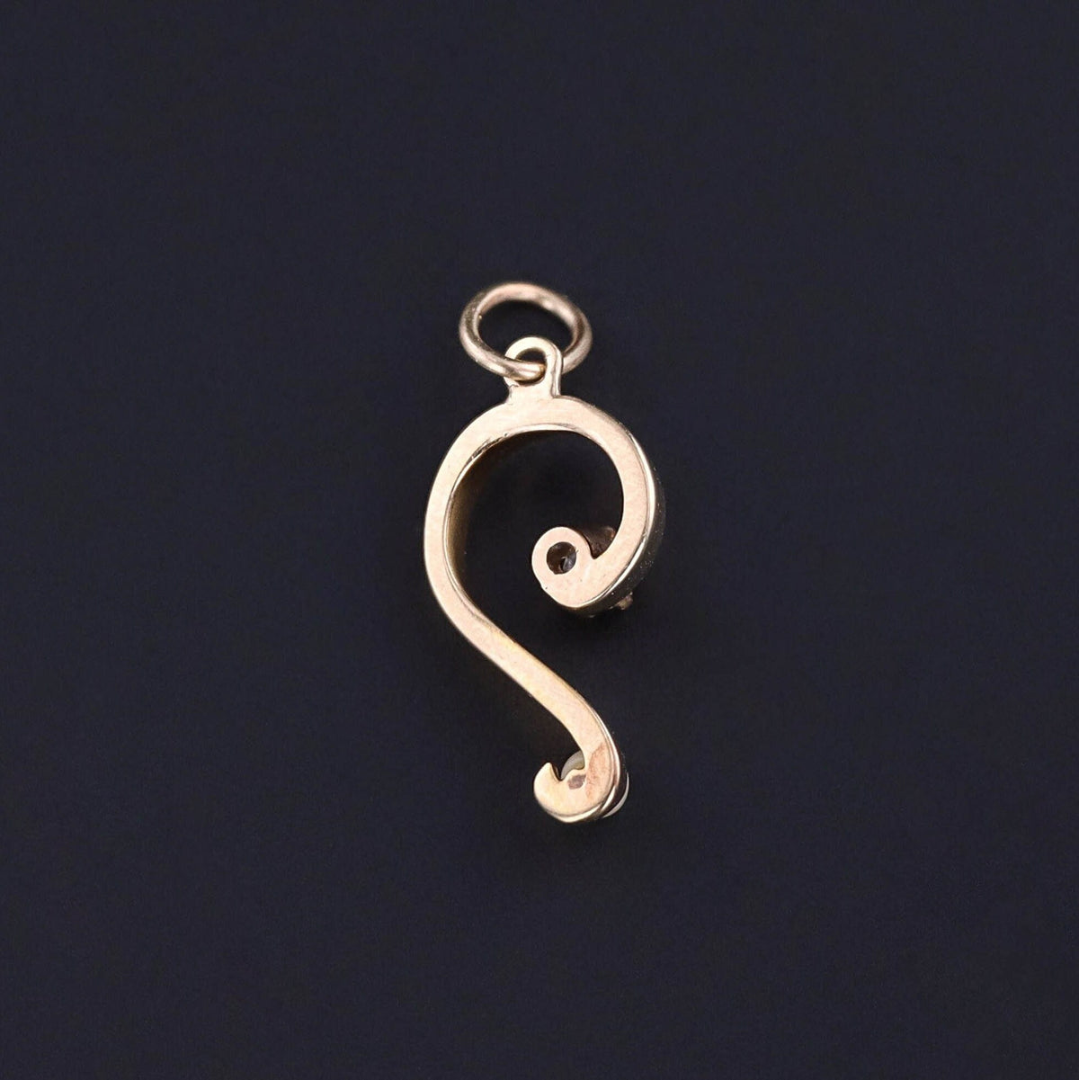 Antique Diamond Question Mark Charm of 14k Gold - Trademark Antiques