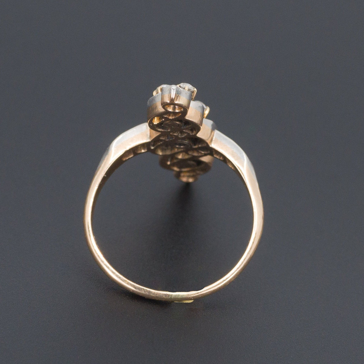 Antique Diamond Ring | Platinum Topped 14k Gold Ring - Trademark Antiques