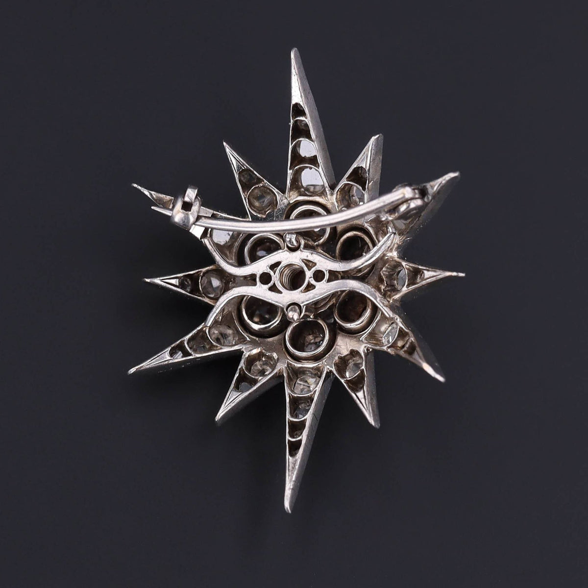 Antique Diamond Star Brooch | Antique Brooch - Trademark Antiques