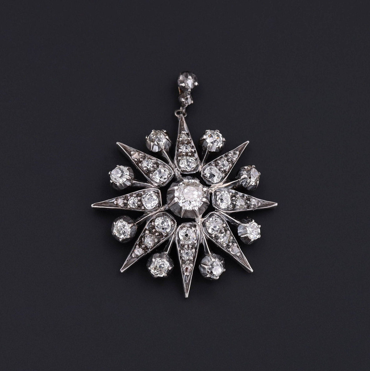 Antique Diamond Star Pendant | Antique Pendant - Trademark Antiques