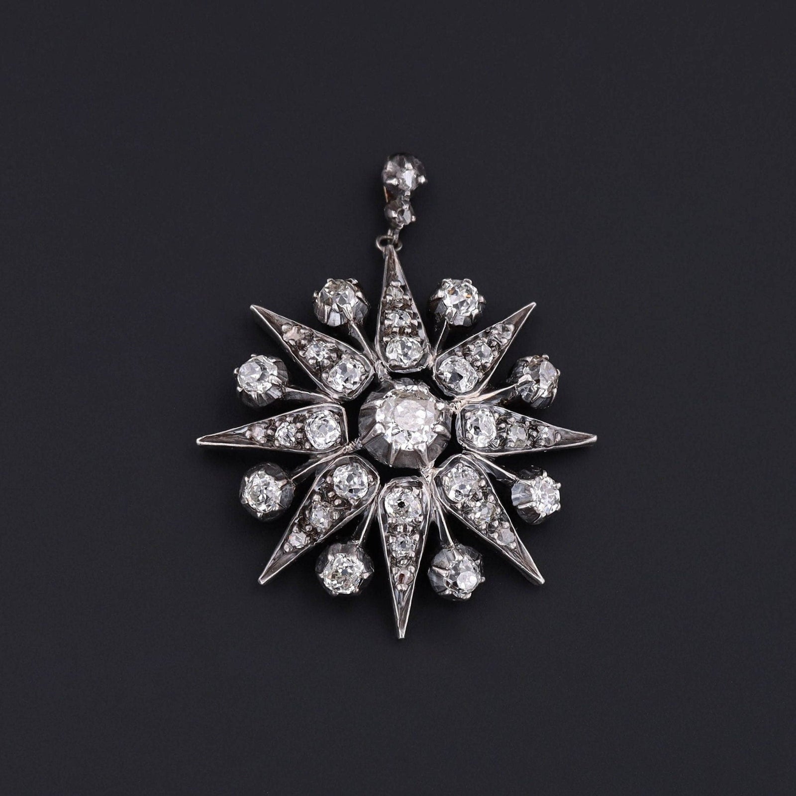 Antique Diamond Star Pendant | Antique Pendant - Trademark Antiques