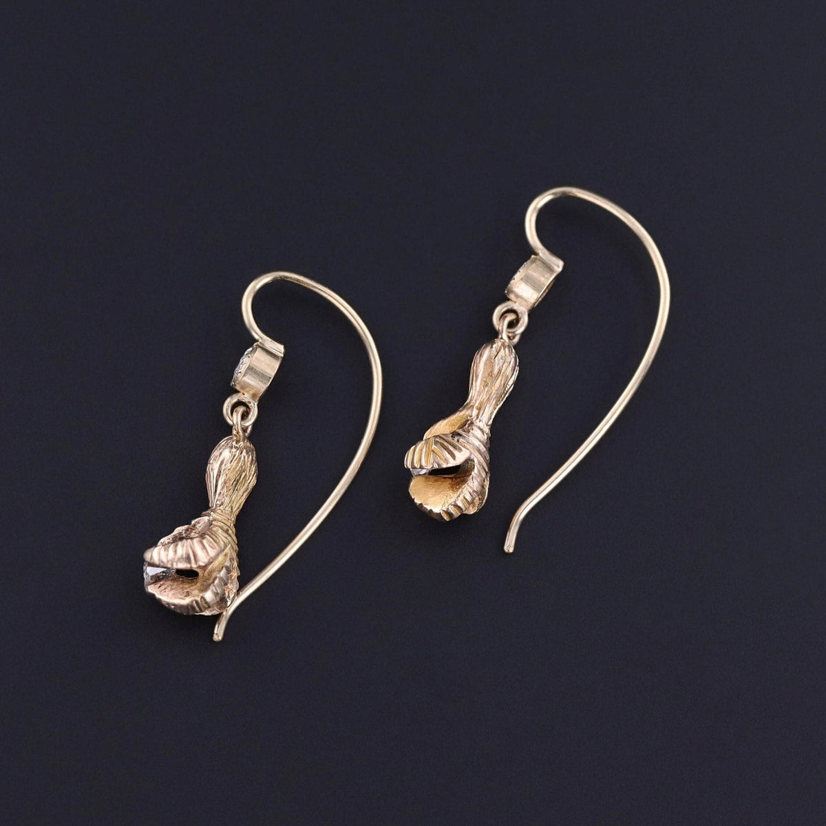 Antique Diamond Talon Conversion Earrings - Trademark Antiques