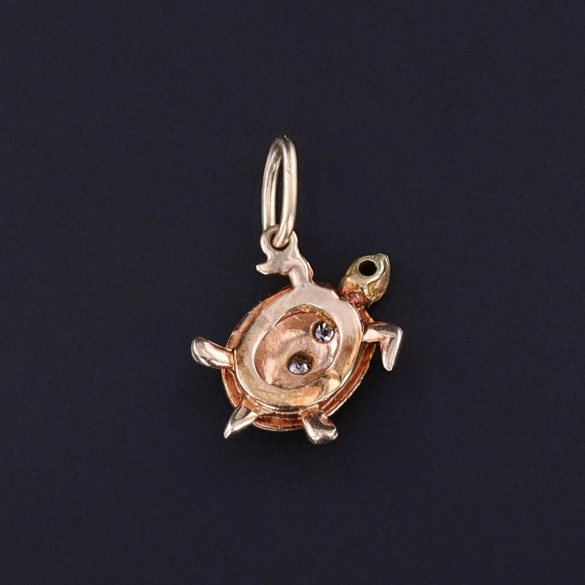 Antique Diamond Turtle Charm of 15ct Gold - Trademark Antiques