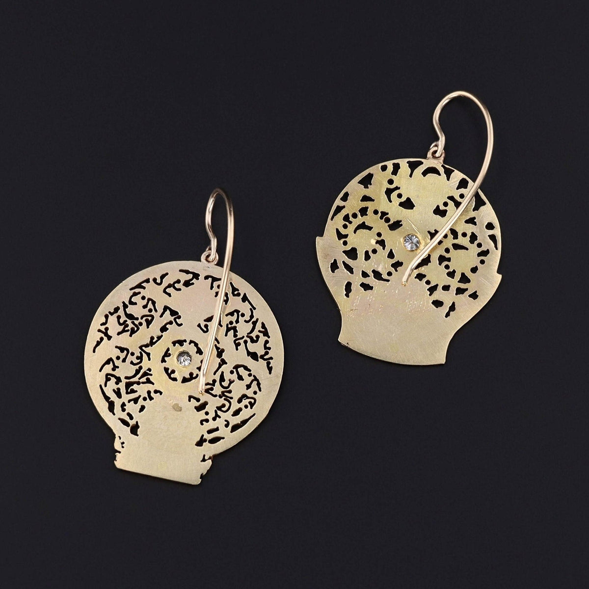 Antique Diamond Watchcock Conversion Earrings - Trademark Antiques