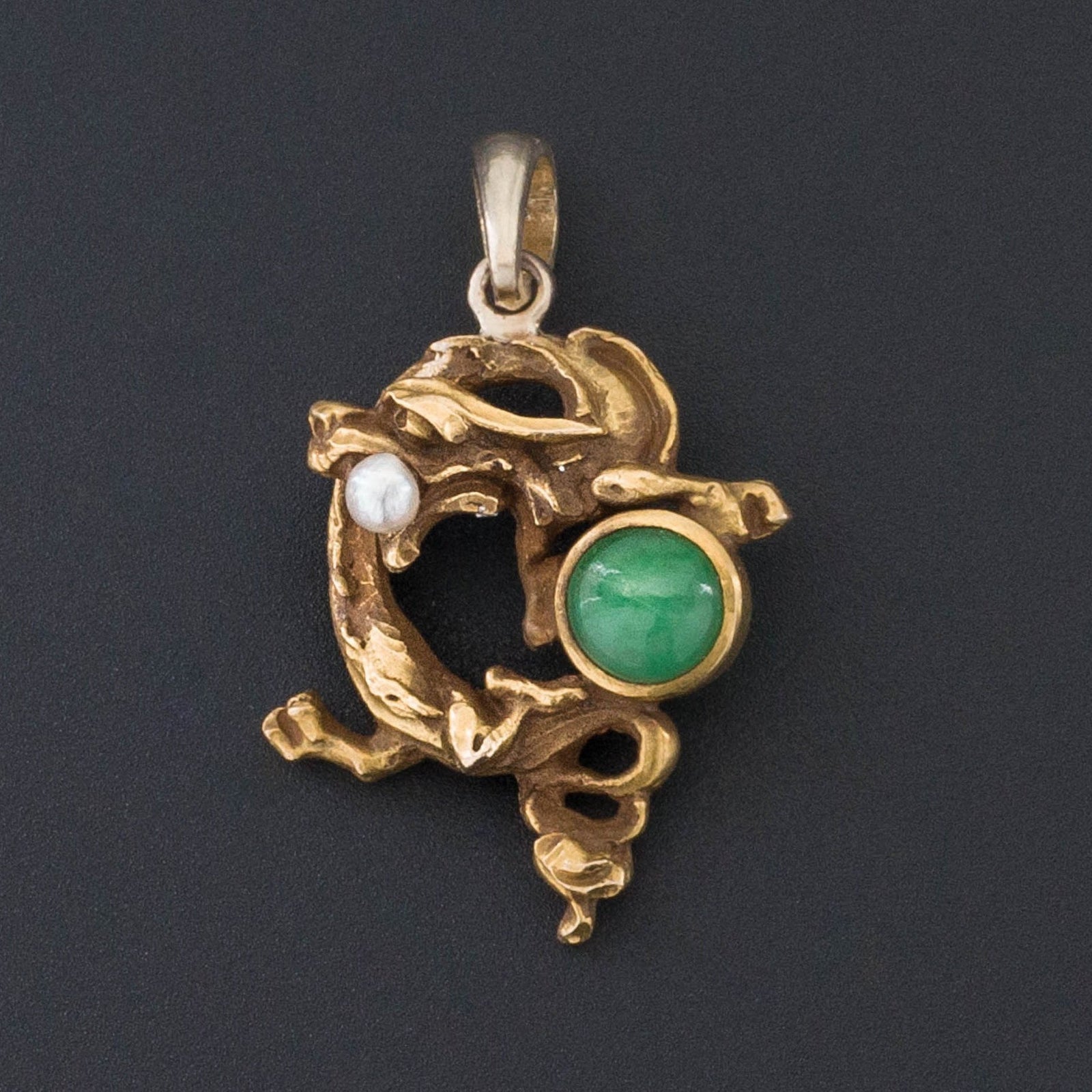 Antique Dragon Charm or Pendant | Jade Pendant - Trademark Antiques