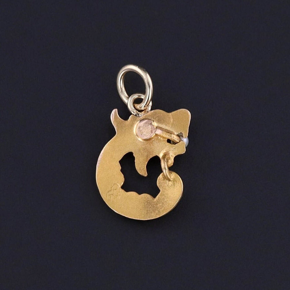 Antique Dragon Conversion Charm of 14k Gold - Trademark Antiques