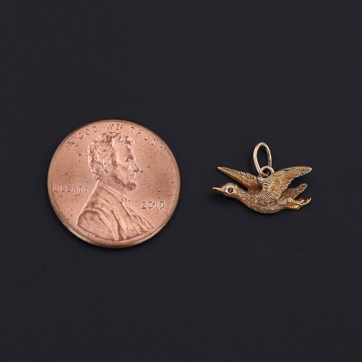 Antique Duck Conversion Charm of 14k Gold - Trademark Antiques