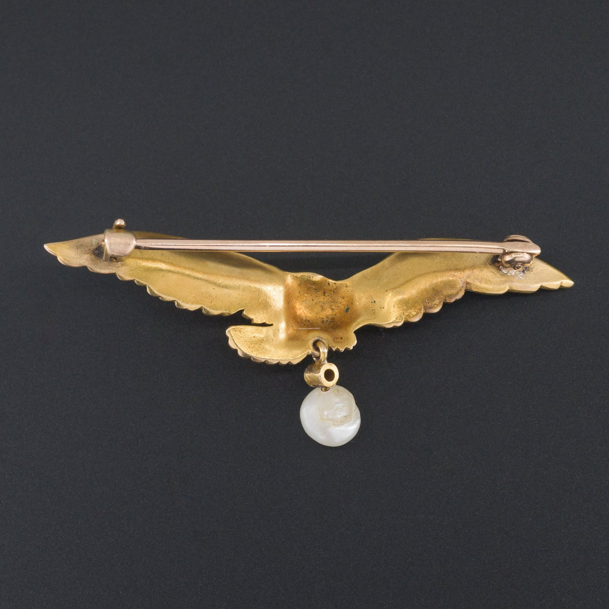 Antique Eagle Brooch | 18k Gold Eagle Brooch - Trademark Antiques