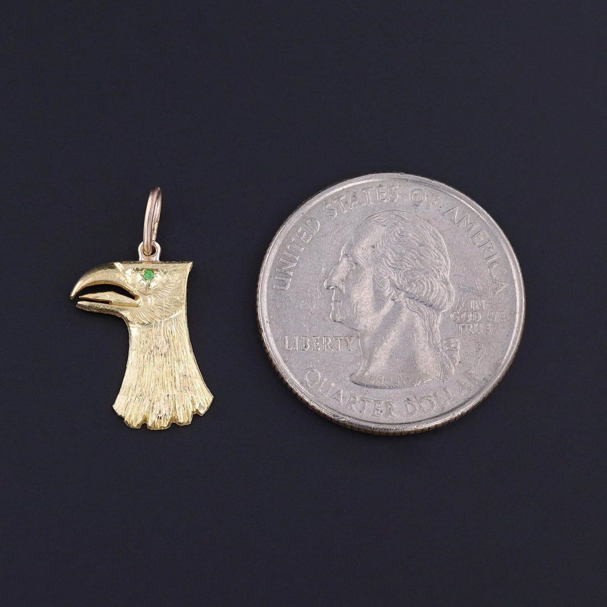 Antique Eagle Charm of 18k Gold - Trademark Antiques