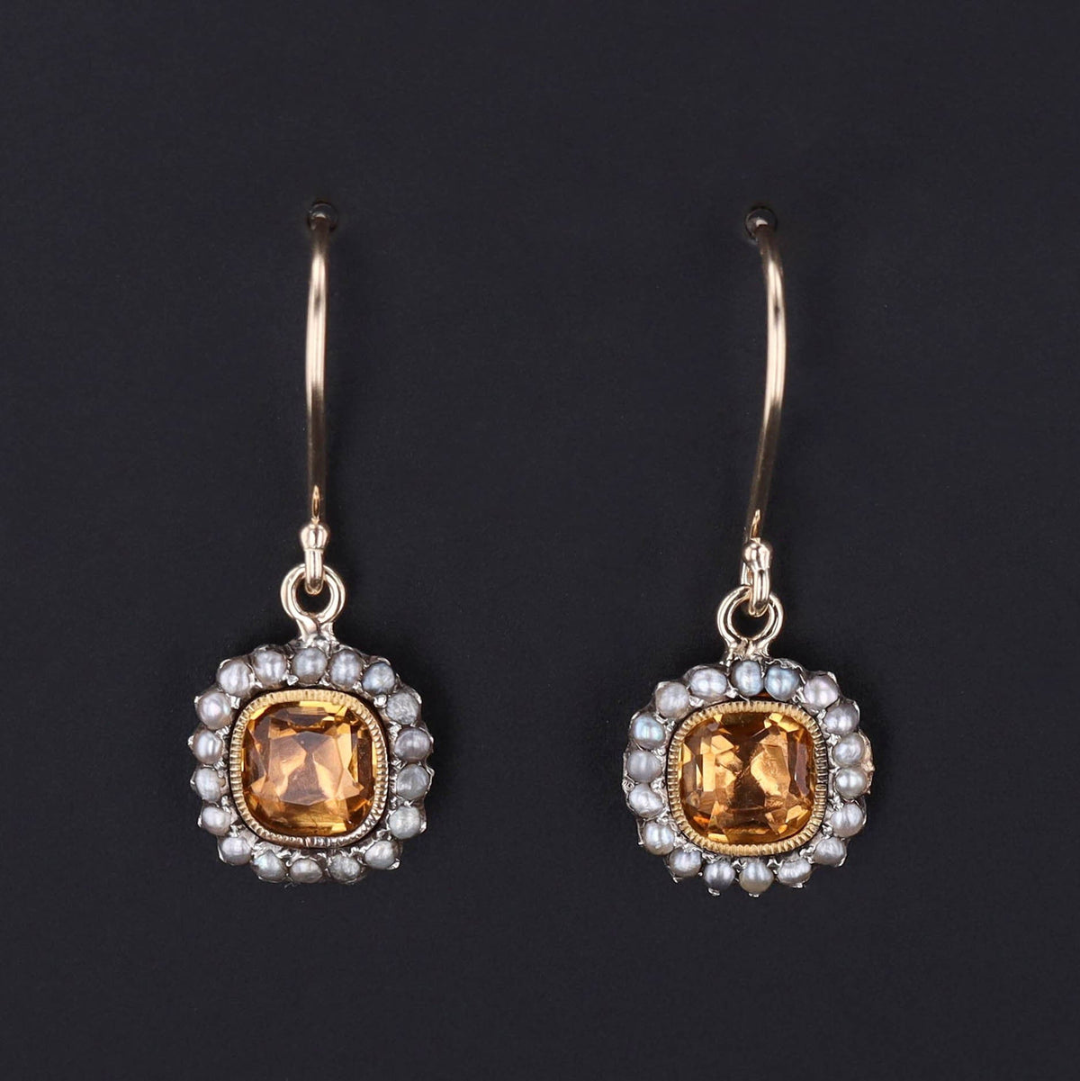 Antique Earrings | Paste &amp; Pearl Earrings - Trademark Antiques