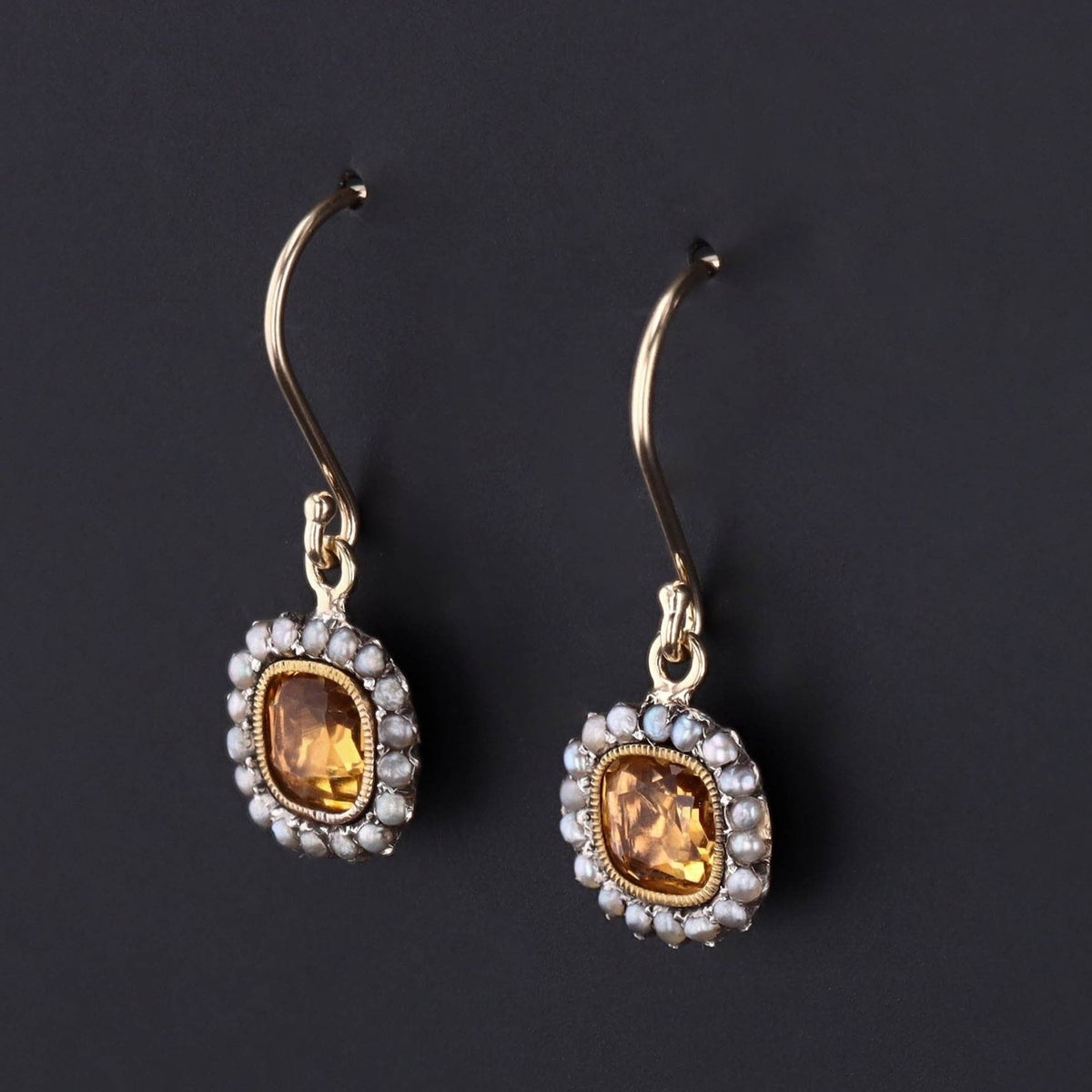 Antique Earrings | Paste &amp; Pearl Earrings - Trademark Antiques