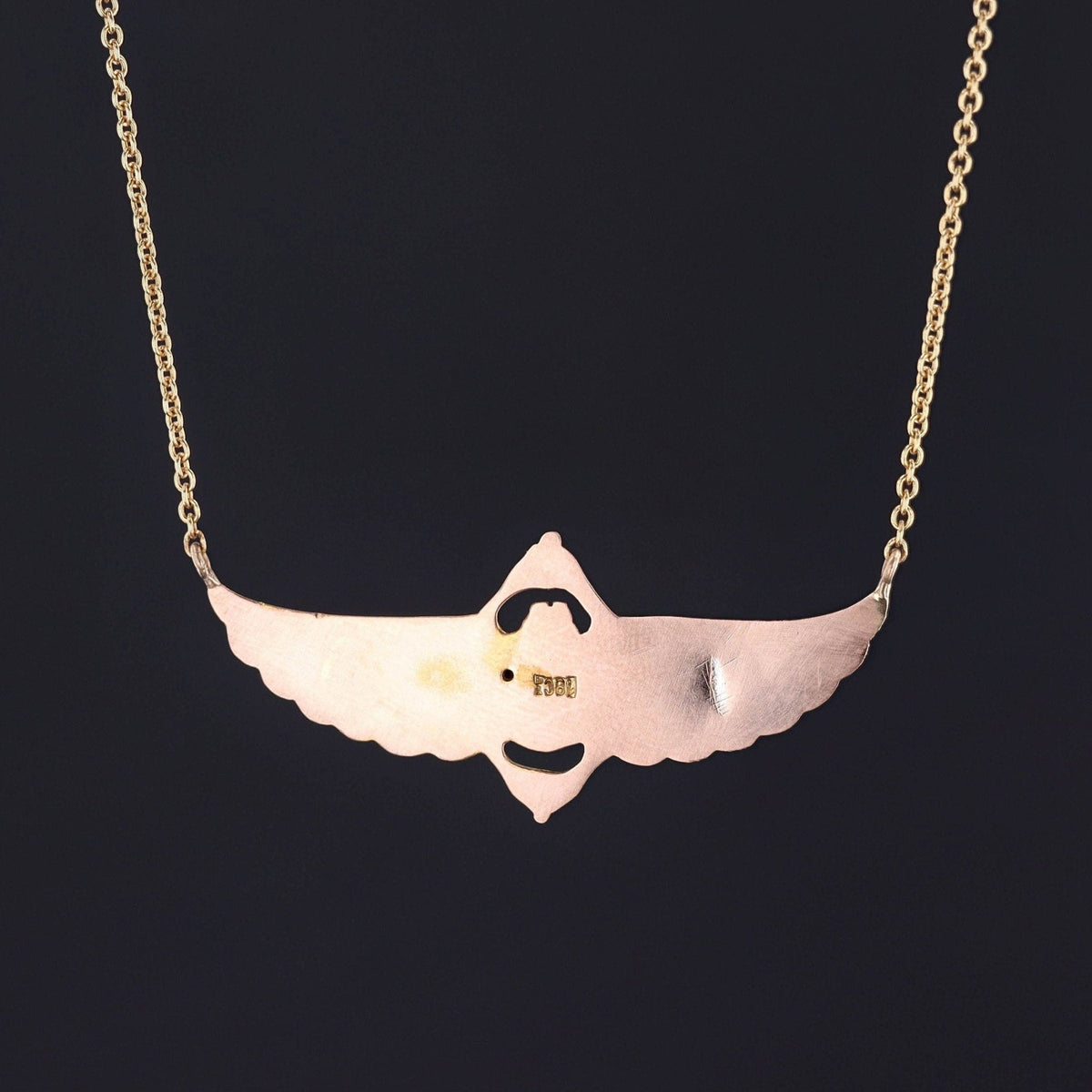 Antique Egyptian Revival Enamel Conversion Necklace - Trademark Antiques