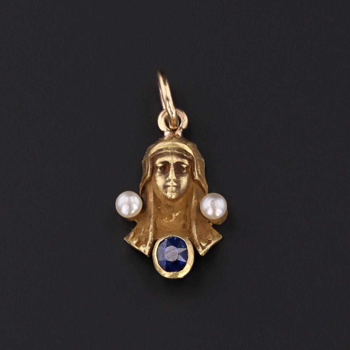 Antique Egyptian Revival Pharaoh Conversion Pendant - Trademark Antiques