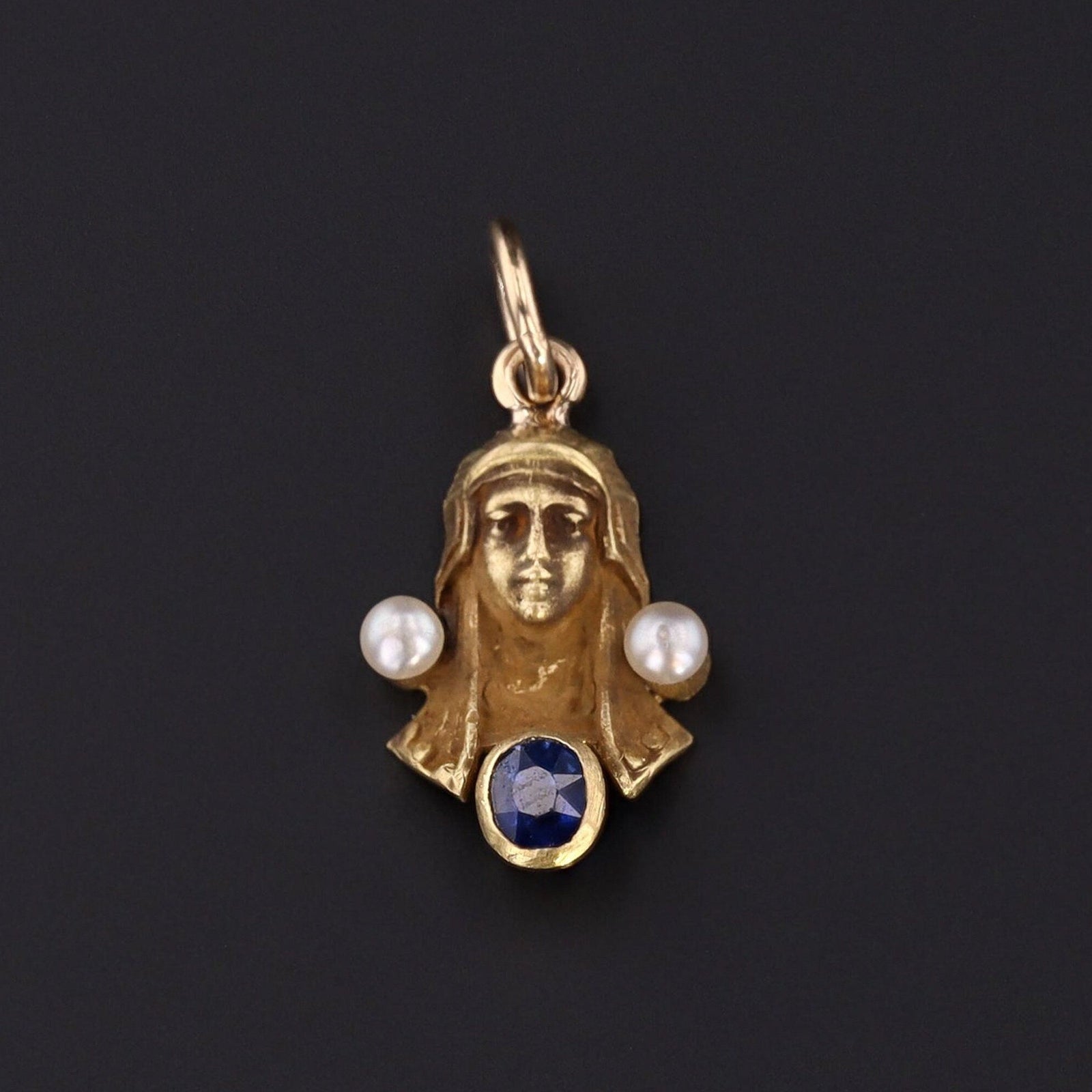 Antique Egyptian Revival Pharaoh Conversion Pendant - Trademark Antiques