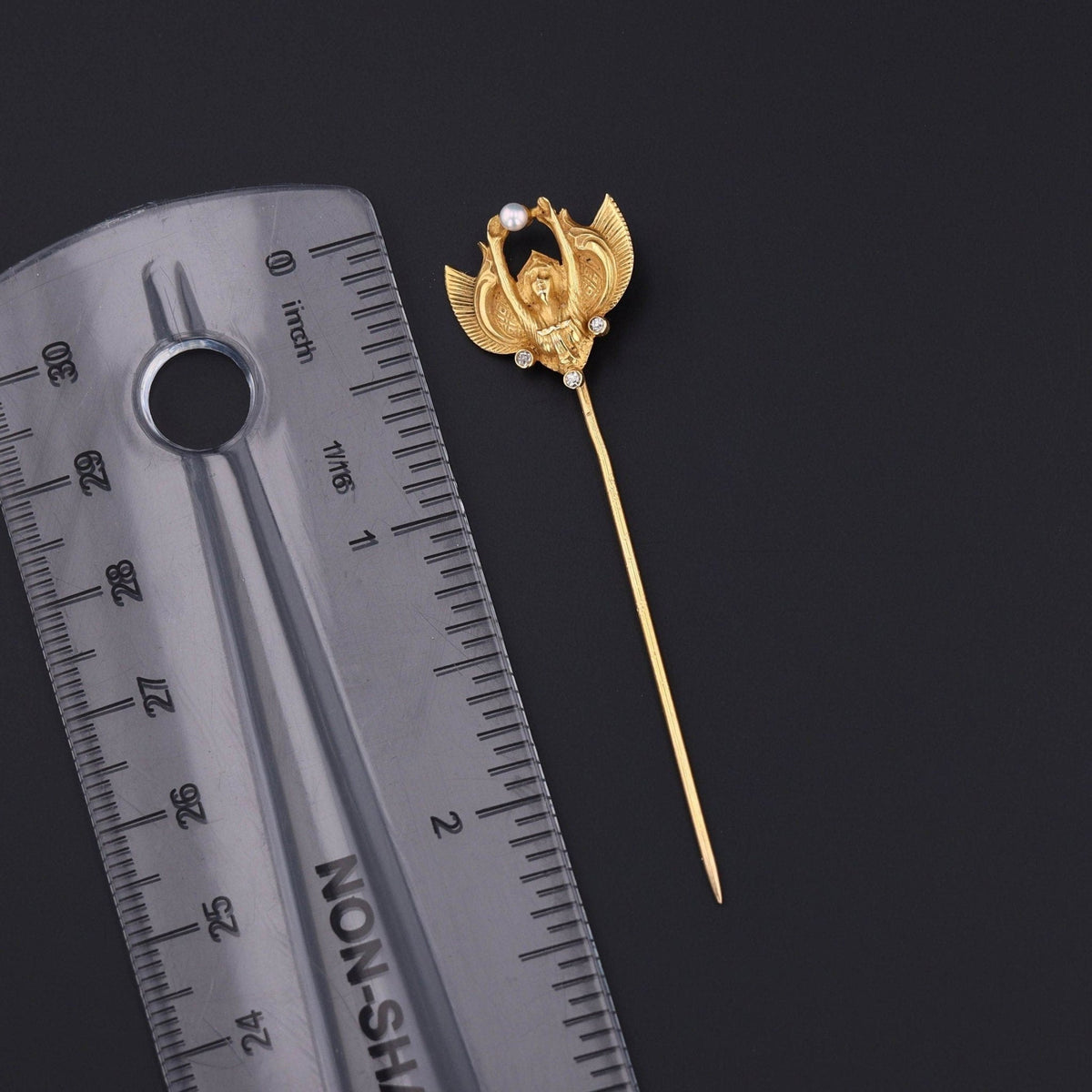 Antique Egyptian Revival Stickpin of 14k Gold - Trademark Antiques