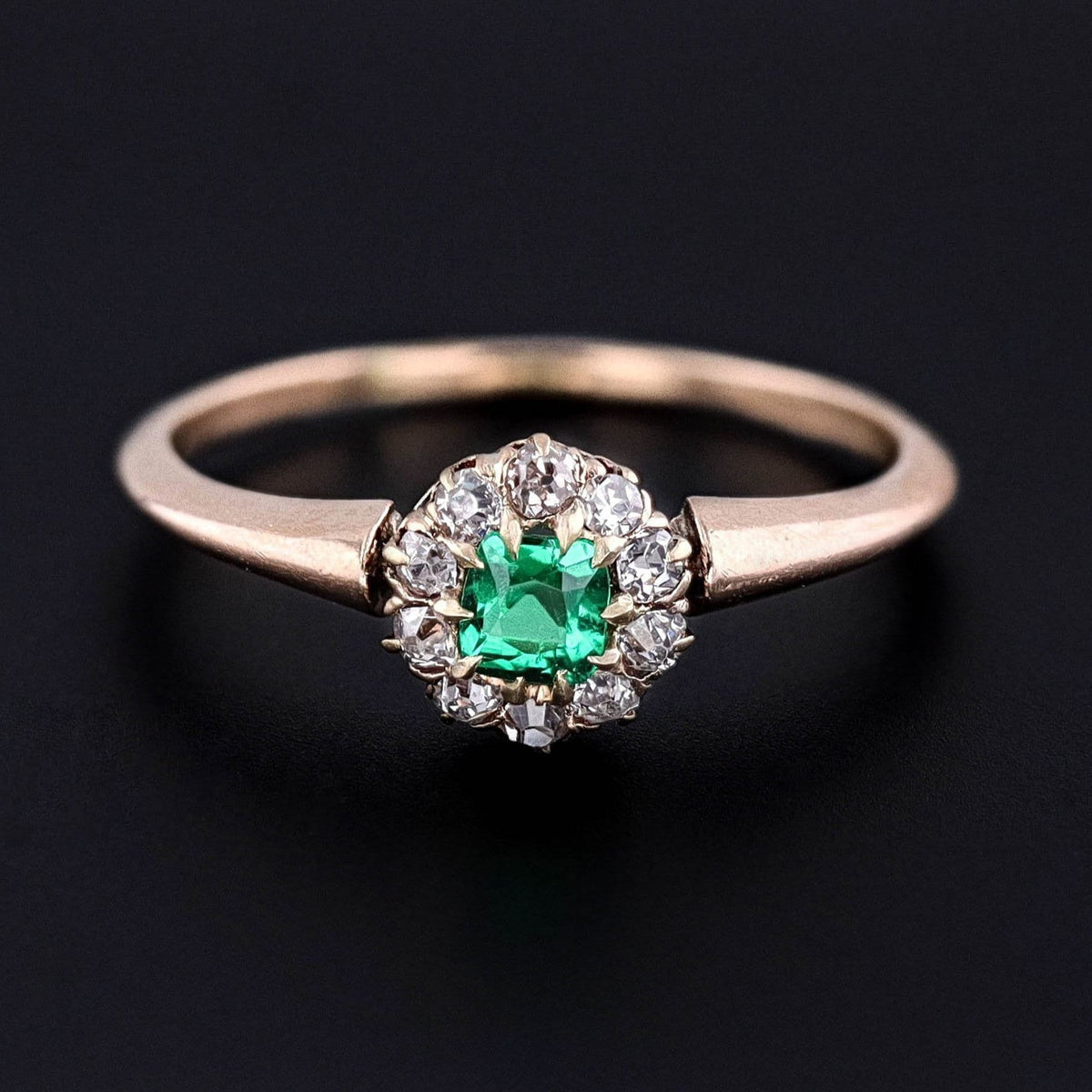 Antique Emerald Ring of 14k Gold - Trademark Antiques