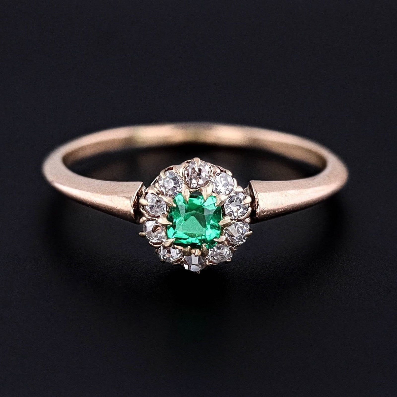 Antique Emerald Ring of 14k Gold - Trademark Antiques