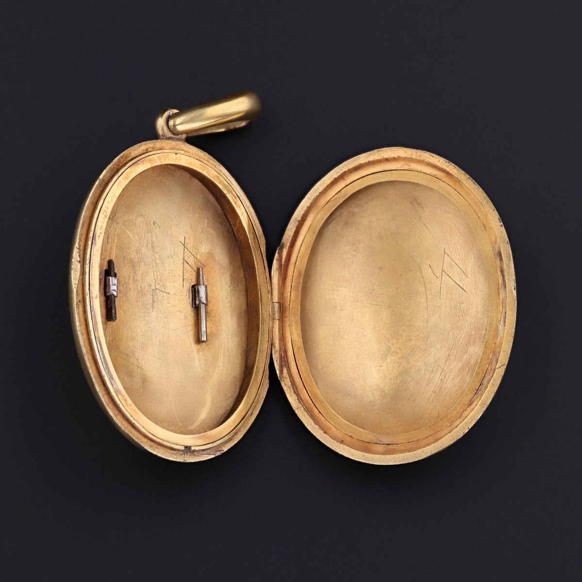 Antique Enamel and Diamond Horseshoe Locket of 14k Gold - Trademark Antiques