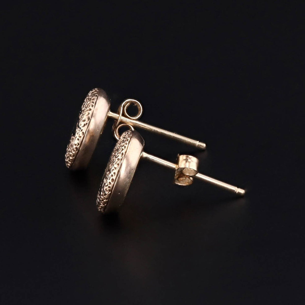 Antique Enamel Bee Conversion Earrings of 14k Gold - Trademark Antiques