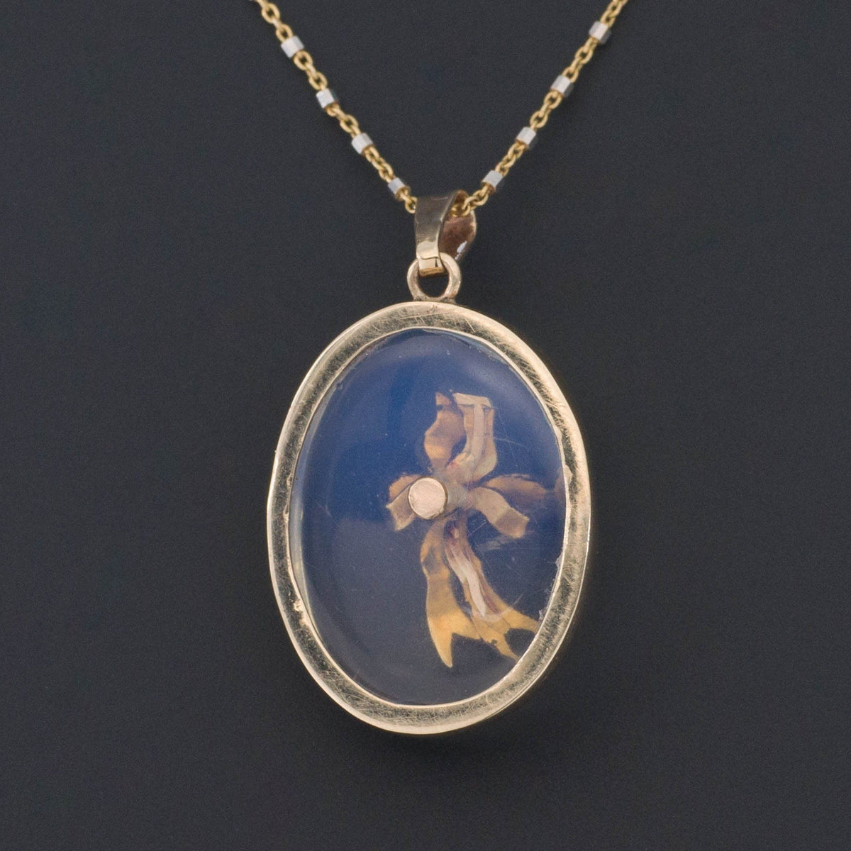 Antique Enamel Bow Conversion Pendant of 9ct Gold - Trademark Antiques