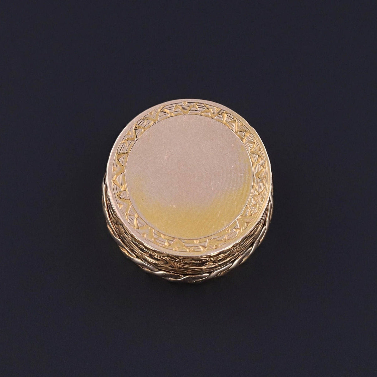 Antique Enamel Cherub Pill Box of 14k Gold - Trademark Antiques