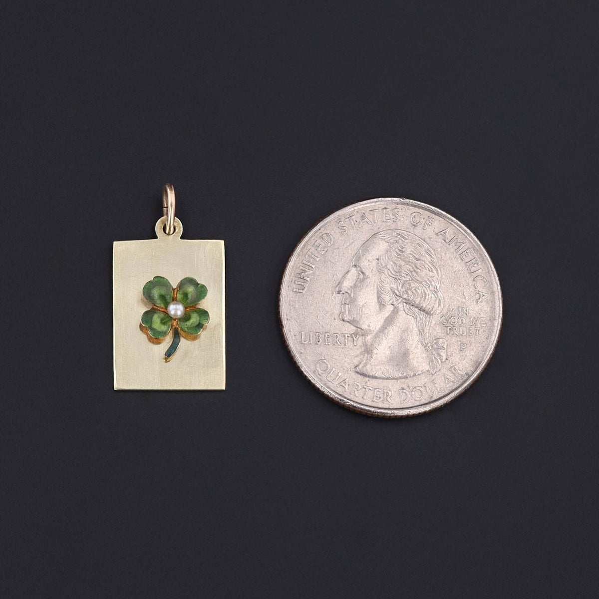 Antique Enamel Clover Conversion Pendant of 14k Gold - Trademark Antiques