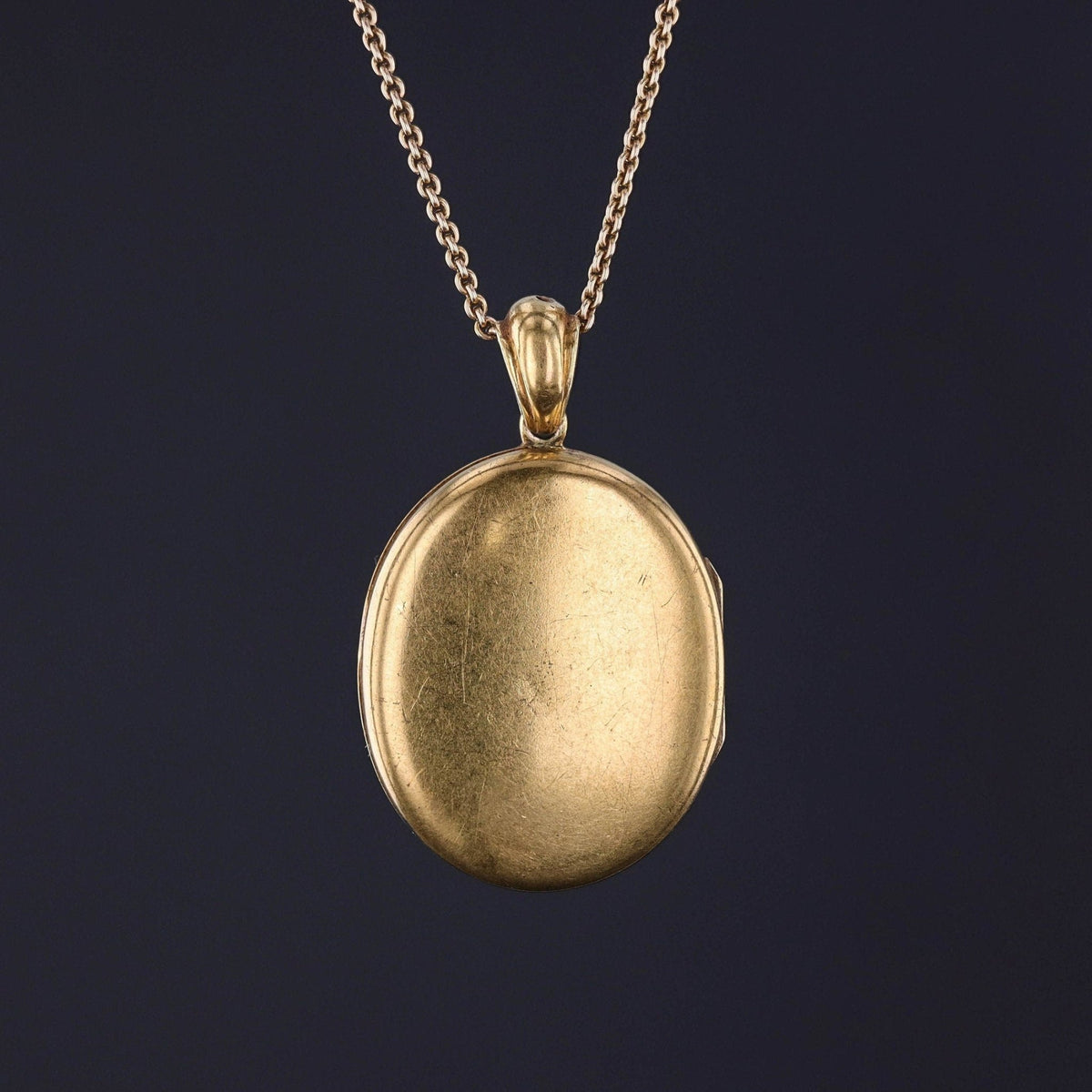 Antique Enamel Locket of 14k Gold - Trademark Antiques