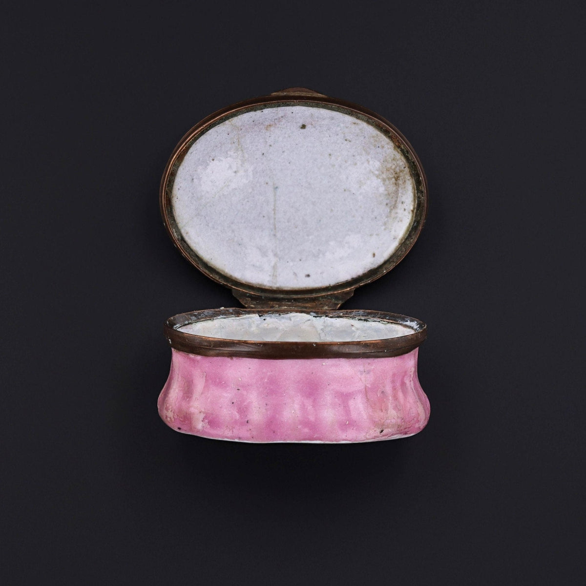 Antique Enamel Love Token Patch Box - Trademark Antiques