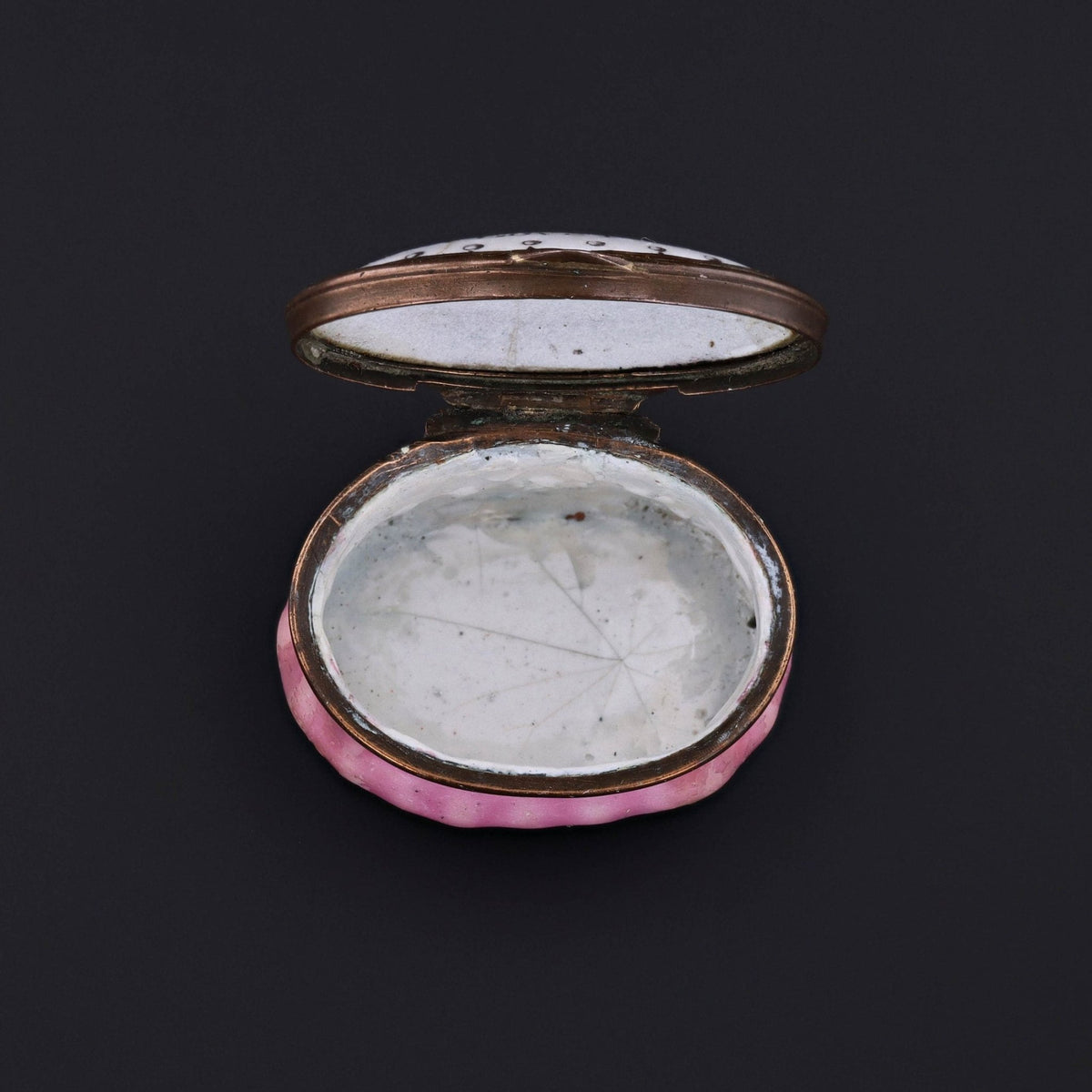 Antique Enamel Love Token Patch Box - Trademark Antiques