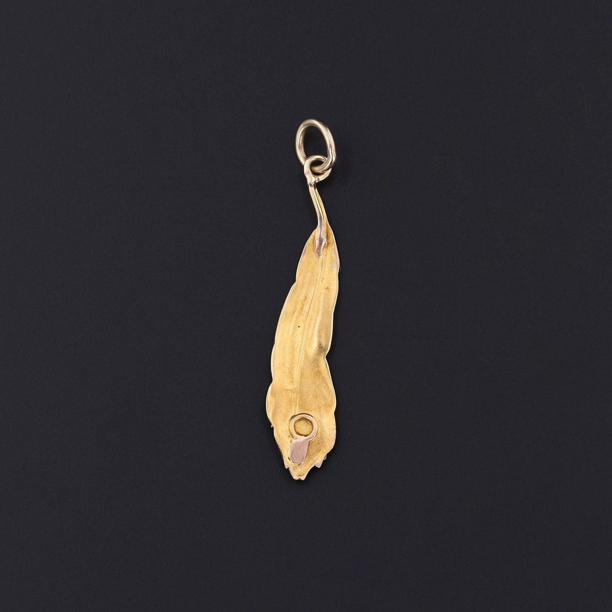Antique Enamel Peacock Feather Conversion Pendant - Trademark Antiques