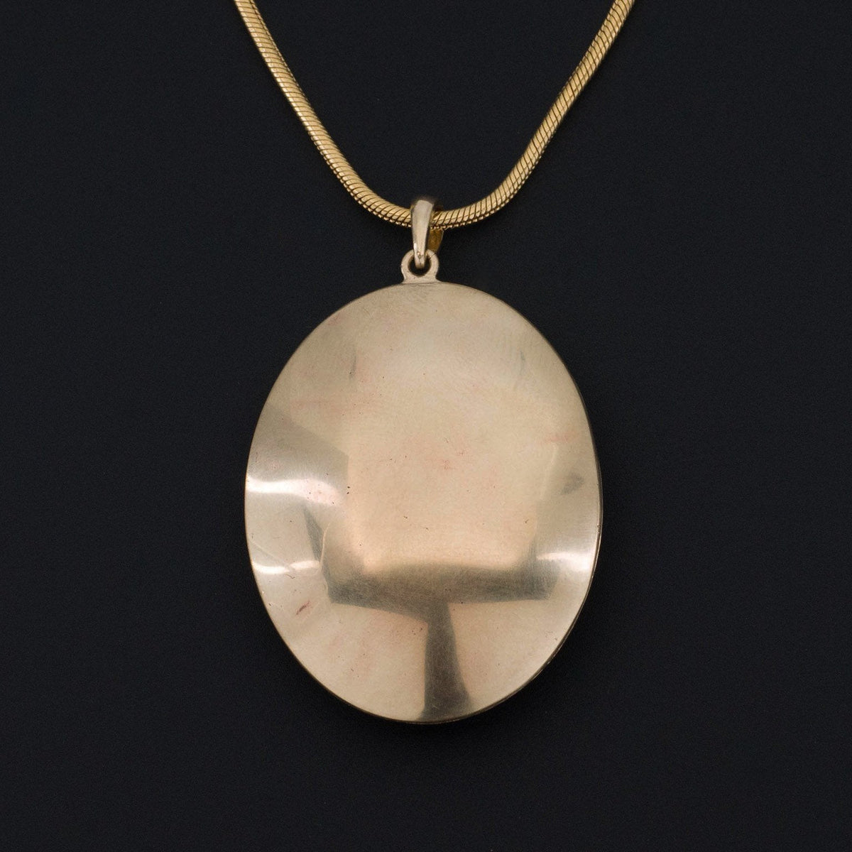Antique Enamel Pendant | Antique Egyptian Revival Brooch Conversion Pendant - Trademark Antiques