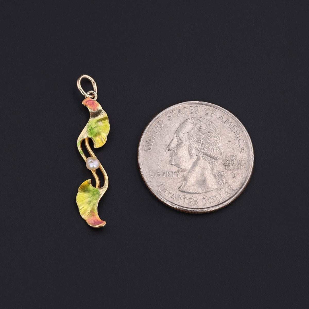 Antique Enamel Pendant of 14k Gold - Trademark Antiques