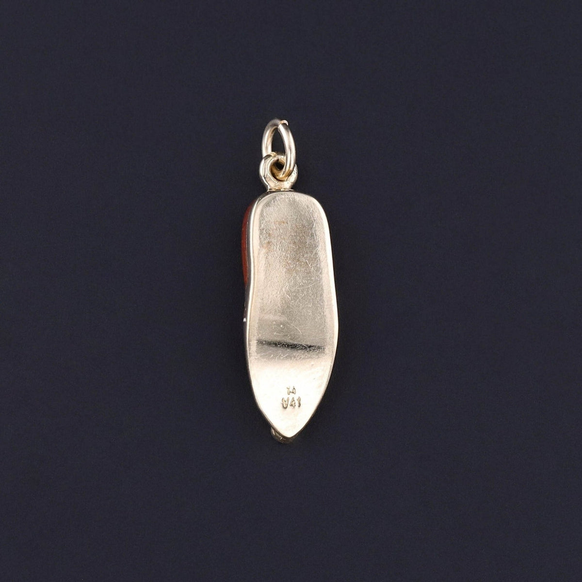 Antique Enamel Shoe Charm of 14k Gold - Trademark Antiques