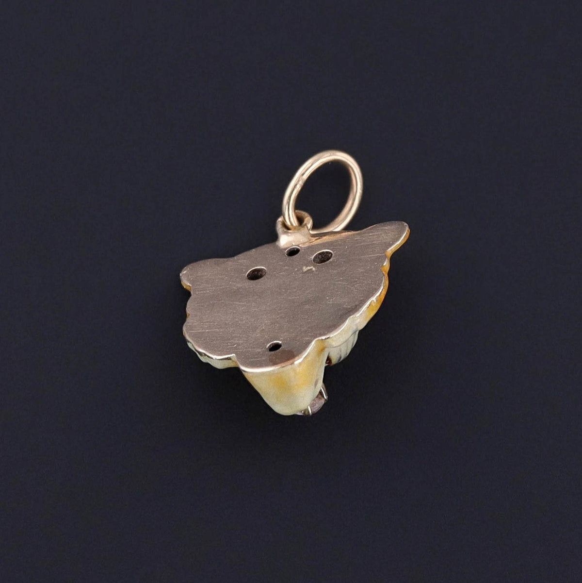Antique Enamel Tiger Charm of 14k Gold - Trademark Antiques
