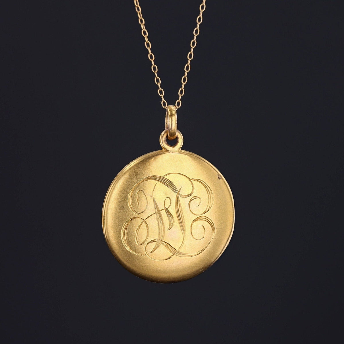 Antique Enamel Tiger Locket of 14k Gold - Trademark Antiques
