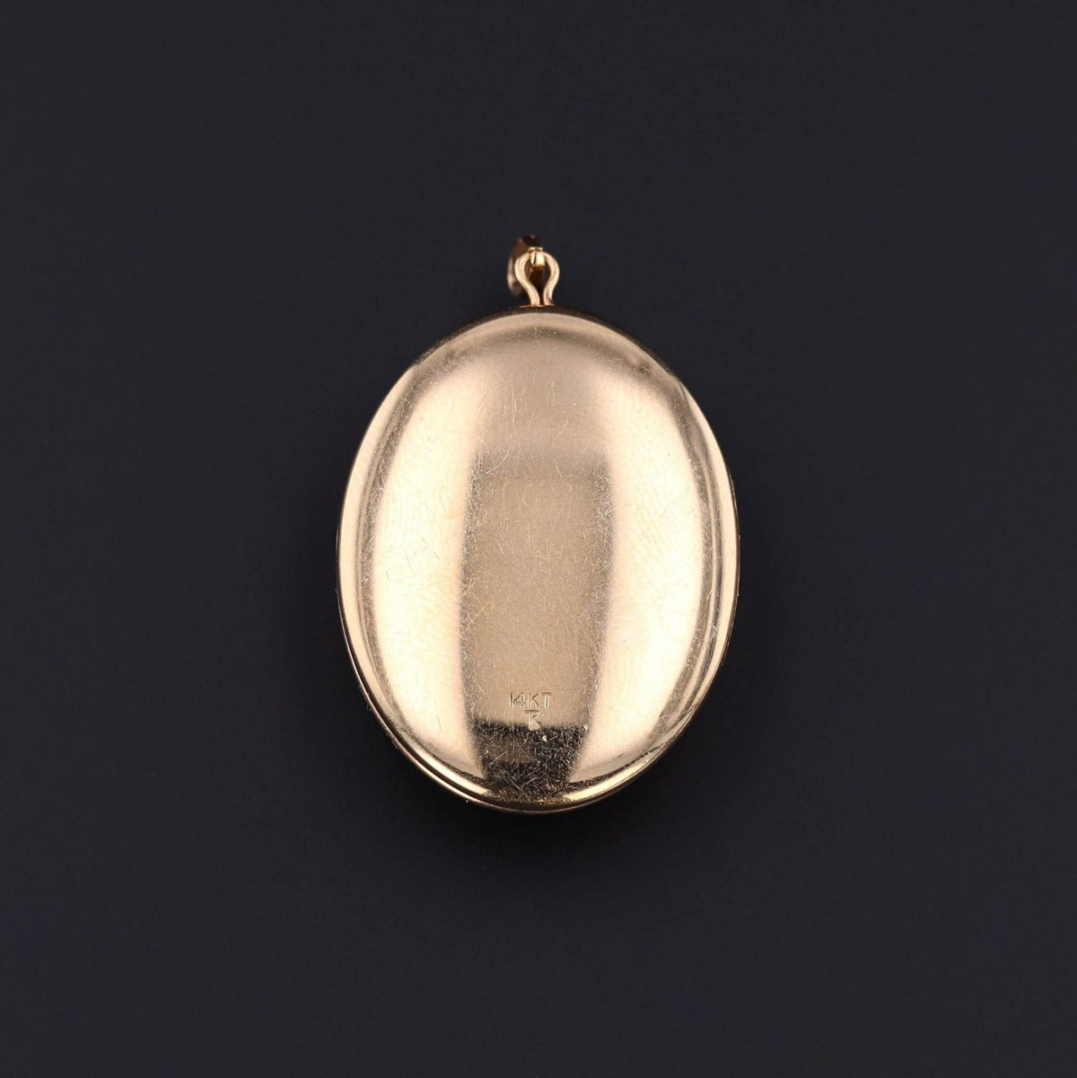 Antique Enamel Violet Locket of 14k Gold - Trademark Antiques