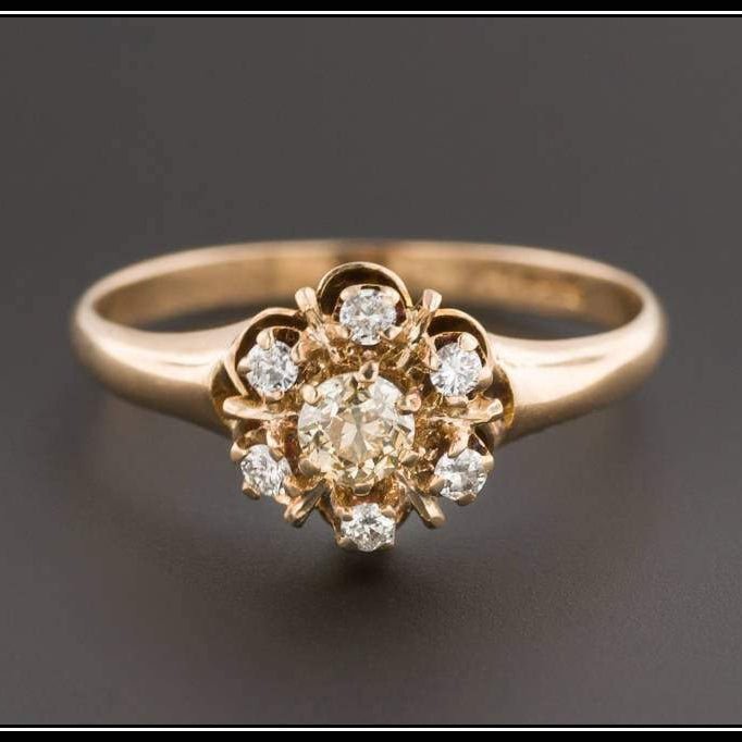 Antique Engagement Ring | Diamond Engagement Ring - Trademark Antiques