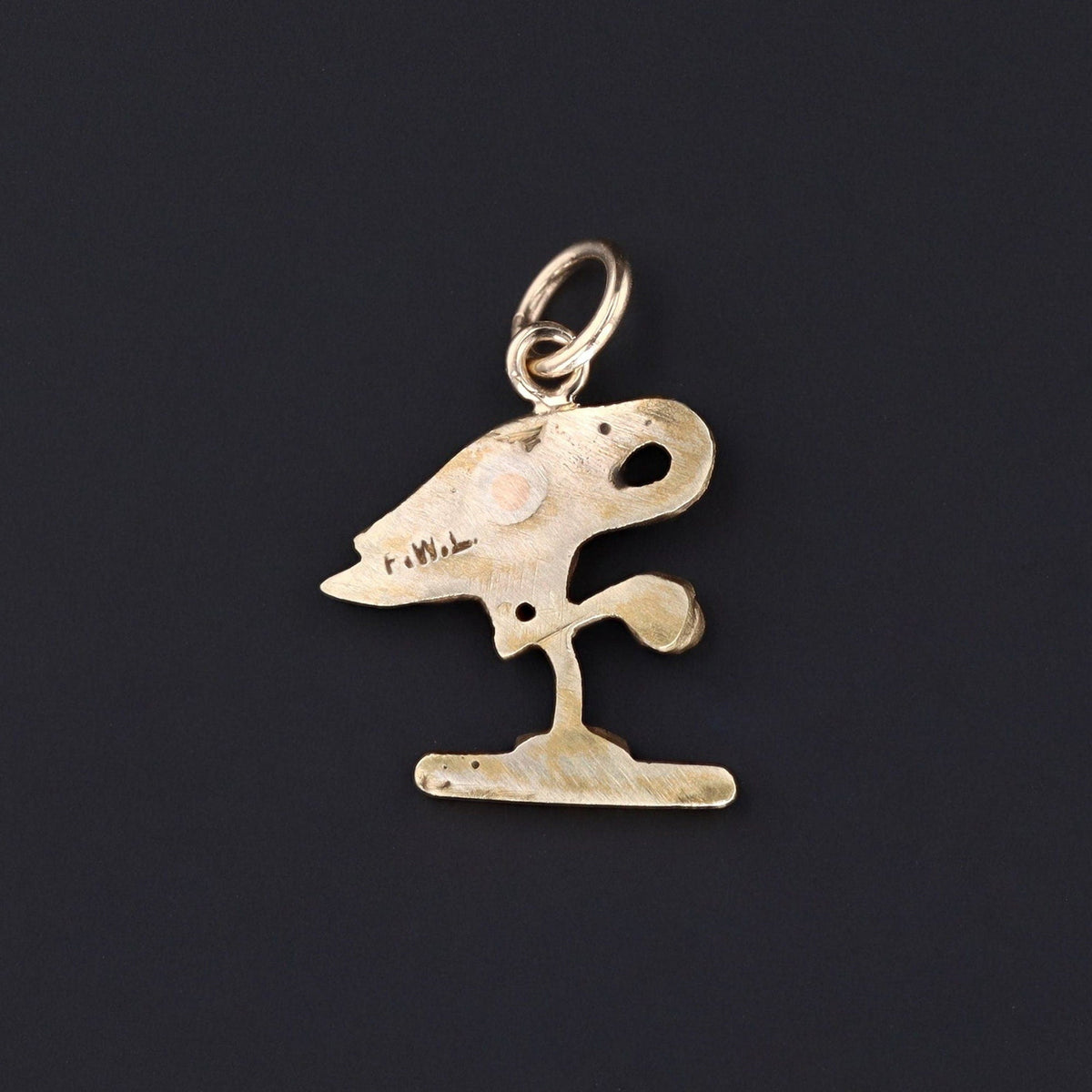 Antique Flamingo Charm of 14k Gold - Trademark Antiques