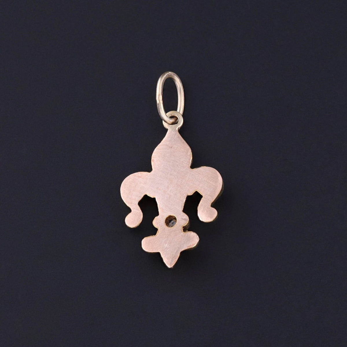 Antique Fleur de Lis Charm of 14k Gold - Trademark Antiques