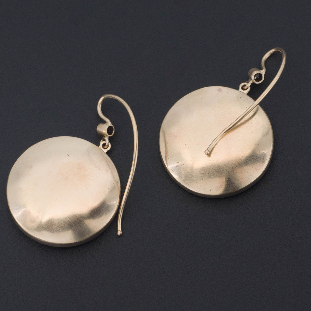 Antique Fleur de Lis Conversion Earrings of 14k Gold - Trademark Antiques