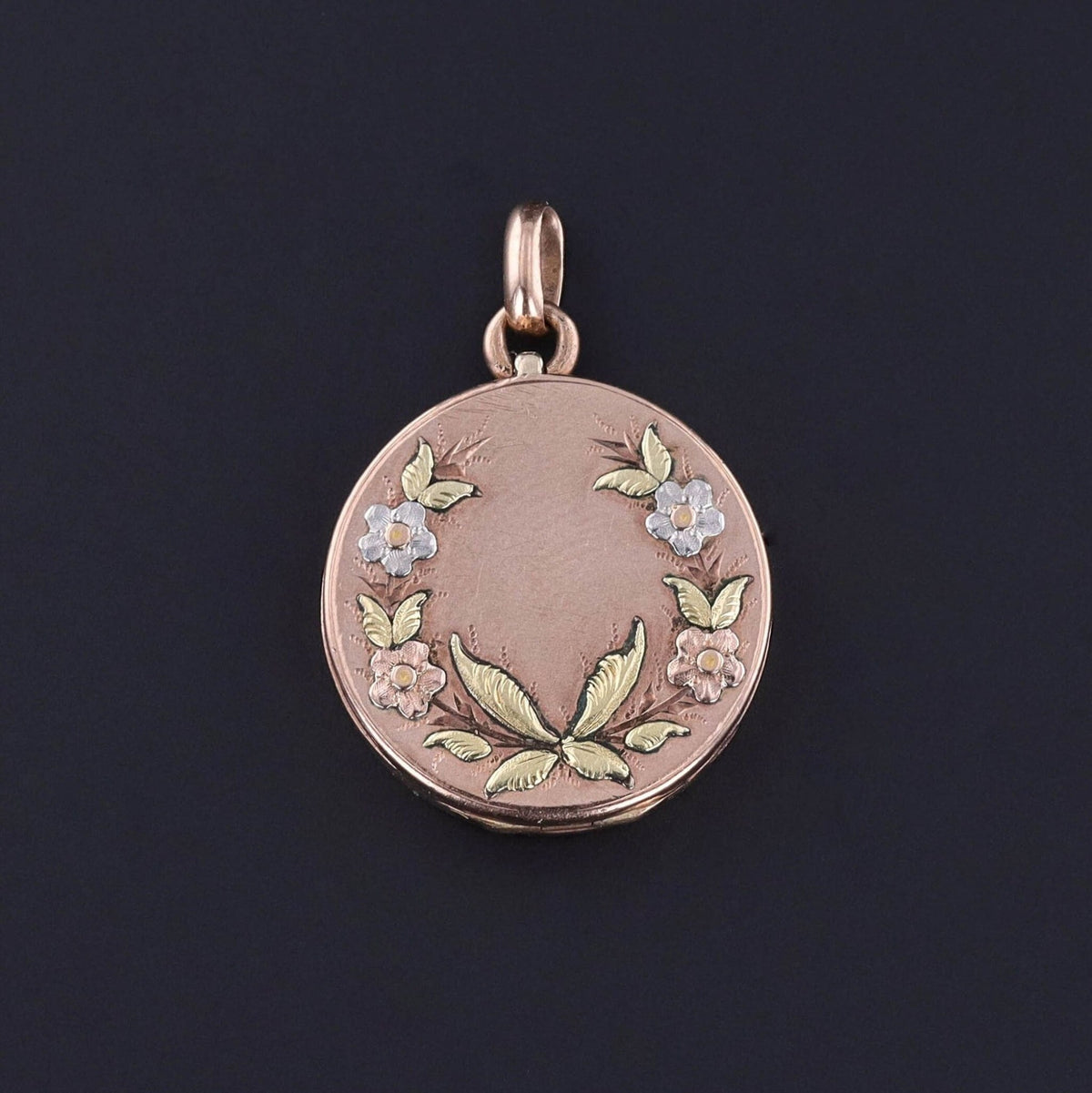 Antique Floral Locket of 9ct Gold - Trademark Antiques