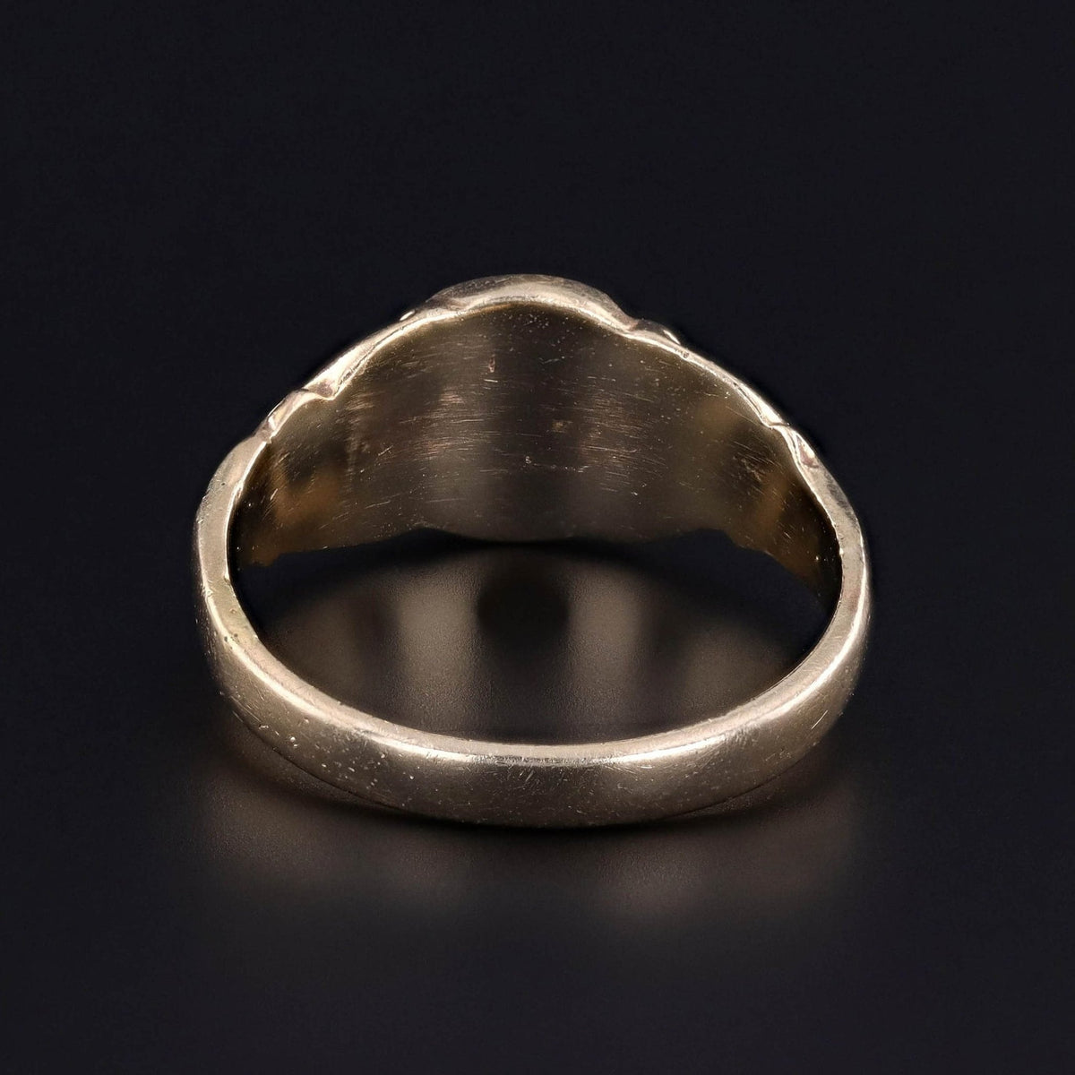 Antique Floral Signet Ring of 14k Gold - Trademark Antiques