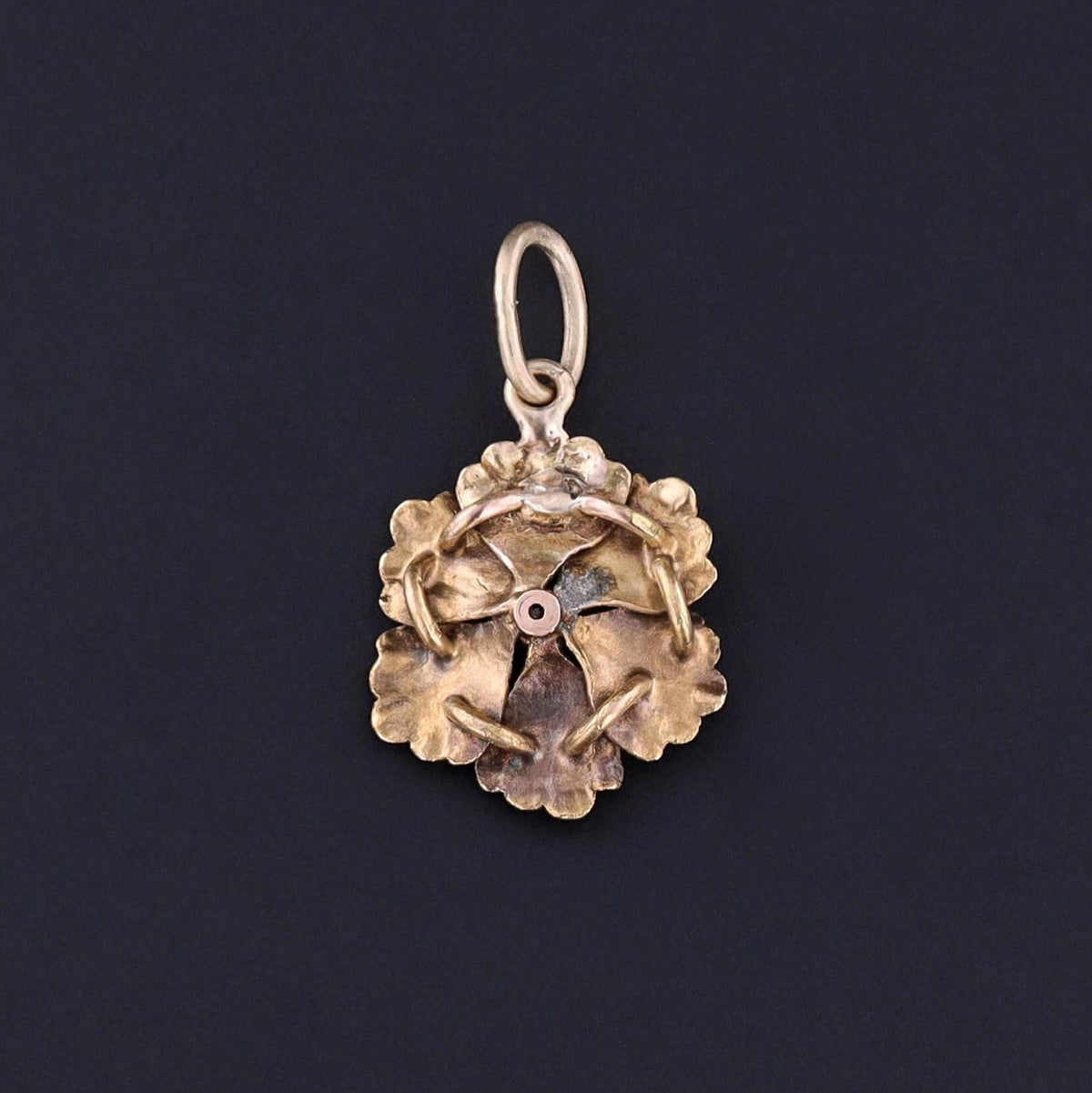 Antique Flower Diamond Charm of 14k Gold - Trademark Antiques