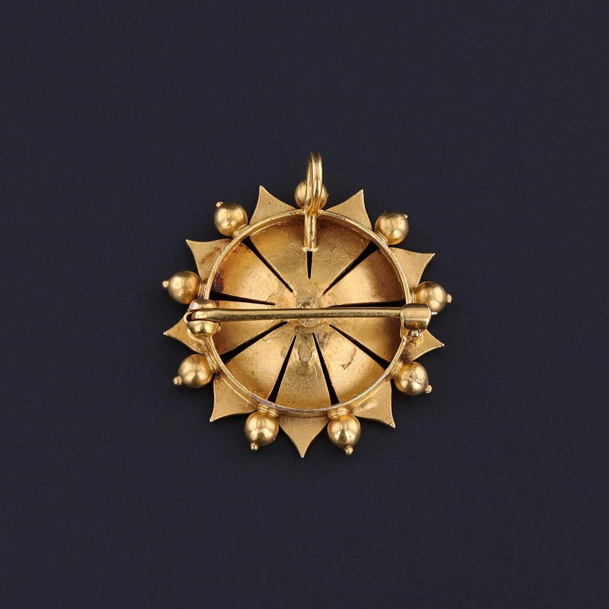Antique Flower Pendant or Brooch of 14k Gold - Trademark Antiques